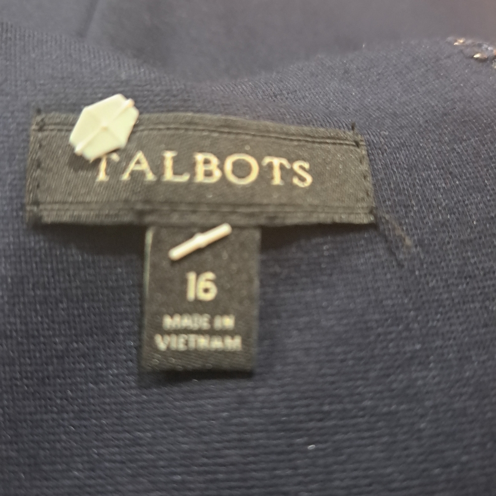 Talbots Embroidered Bell Sleeves cocktail dress size 16 - Picture 5 of 6
